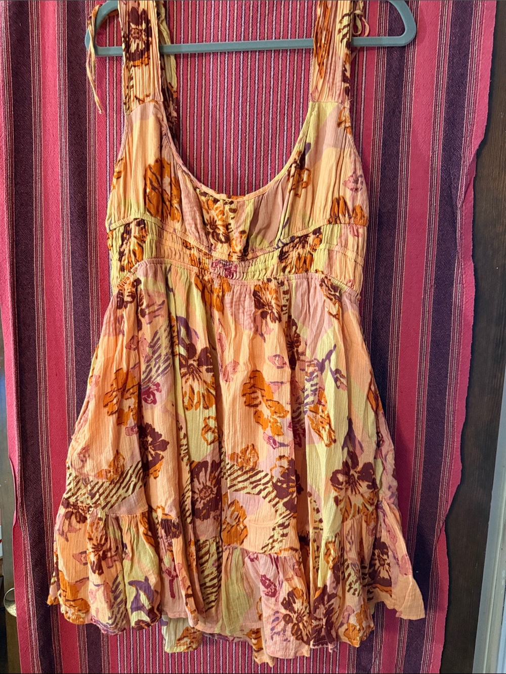 Free People Pumkpin Spice Summer Mini Dress L - Picture 2 of 14